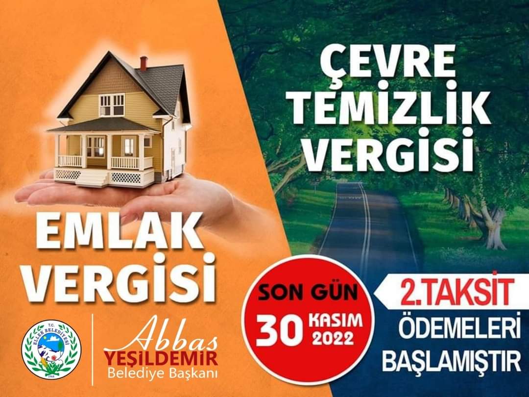 Emlâk ve Çevre Temizlik Ödemeleri devam ediyor.