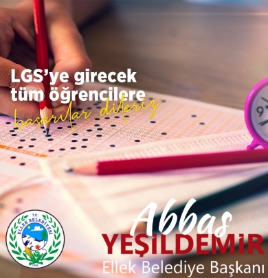 LGS'ye girecek öğrencilere başarılar diliyoruz.