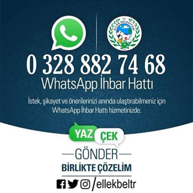 WhatsApp İhbar Hattı Hizmetinizde